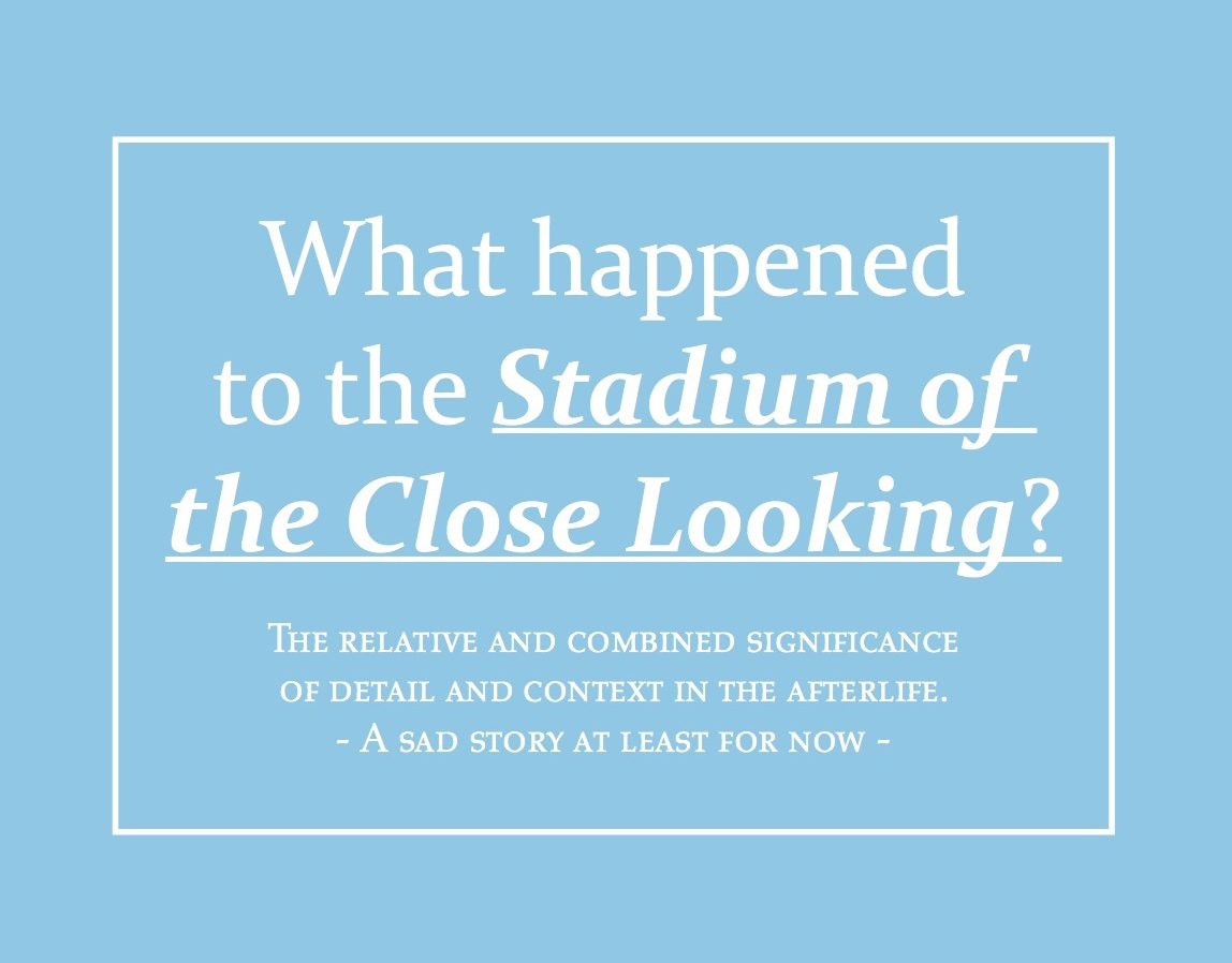What Happened To The Stadium Of Close Looking? VILLA FRANKENSTEIN (2012 Architecture Biennale)